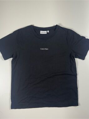 Calvin Klein Black Crewneck Logo Tee